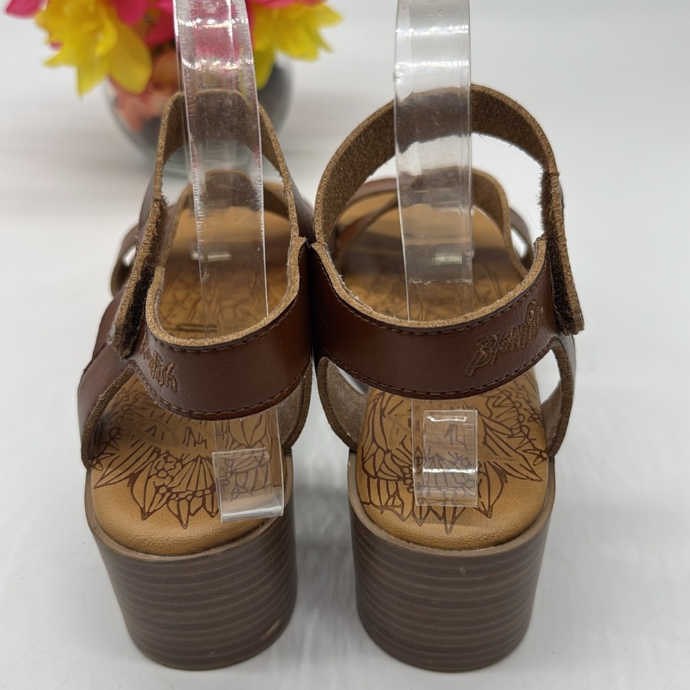 Blowfish Brown Leather Platform Sandal Size 7.5 MCS7314N - Picture 3 of 8